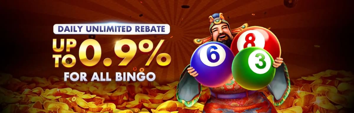 BINGO 0.9% Unlimited Daily Rebate